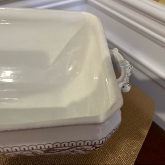 Antique T & R Boote TOURNAY Soup Tureen Brown Transferware , 1885 Aesthetic Move - Picture 6 of 13